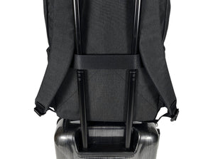 Epirus Borderless Backpack Black Racket Bag on Rolling Luggage