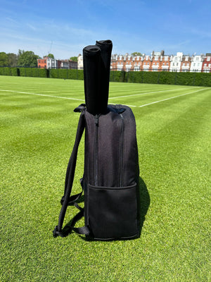 Side view of the Epius Borderless Backpack v2 in black