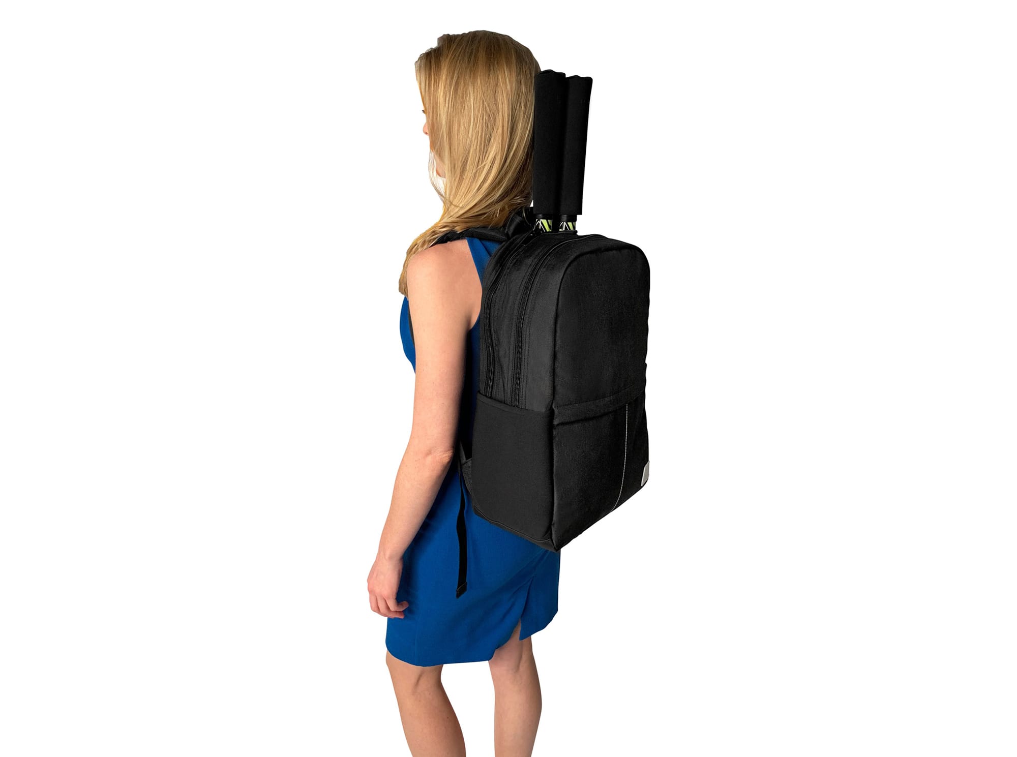 Epirus Borderless Backpack Black Tennis Bag On Casual Female Model