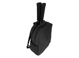 Epirus Borderless Backpack Black Tennis Bag Top side view with rackets