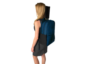Epirus Borderless Backpack Blue Tennis Bag on female model
